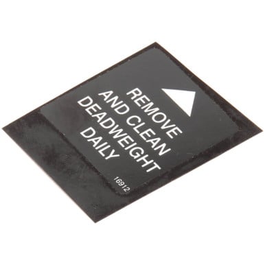 Henny Penny 16912 Pressure Control Decal