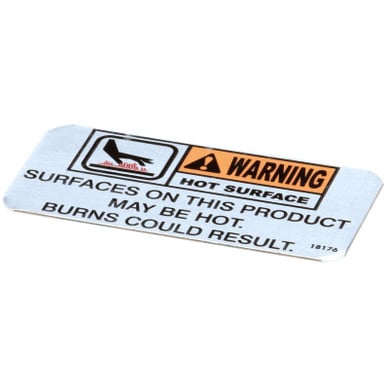 Henny Penny 18176 Warning Hot Decal
