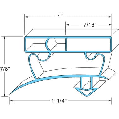 True 811131 22 9/16" x 24 11/16" Door Gasket