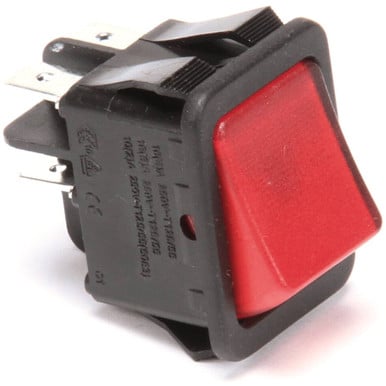 Randell EL SWT610BE Switch, Red IlluminatedRocker (Cutout S