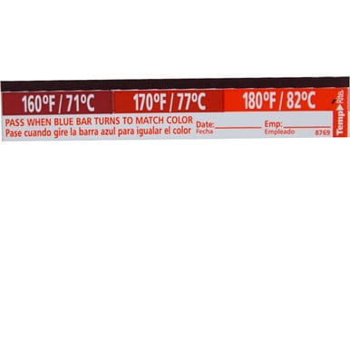 Taylor Precision 8769 160°F 170°F 180°F Dishwasher Temperature Label