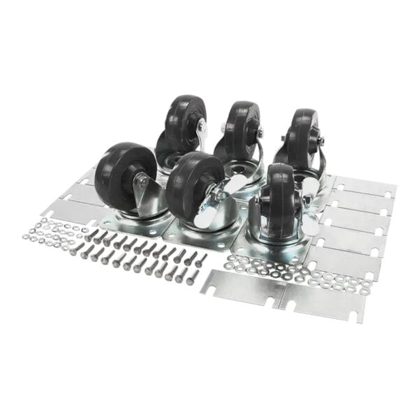 Commercial Kitchen Spare Parts — True 872070 Caster Kit (Set Of 6), 4", Plate Swivel