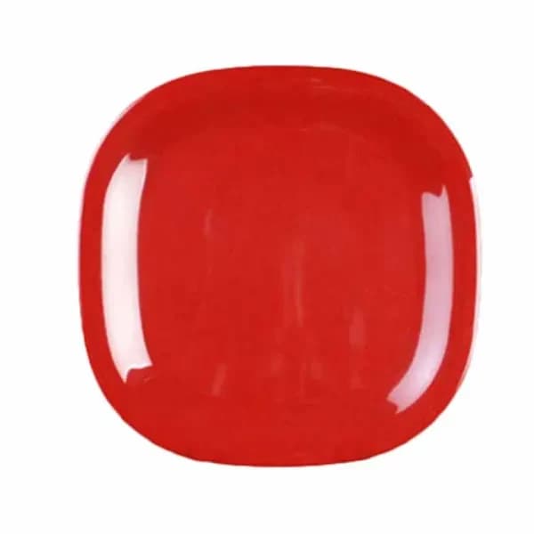 Thunder Group PS3014RD Passion Red 14" x 14" Square Melamine Plate | Case of 6 — main image