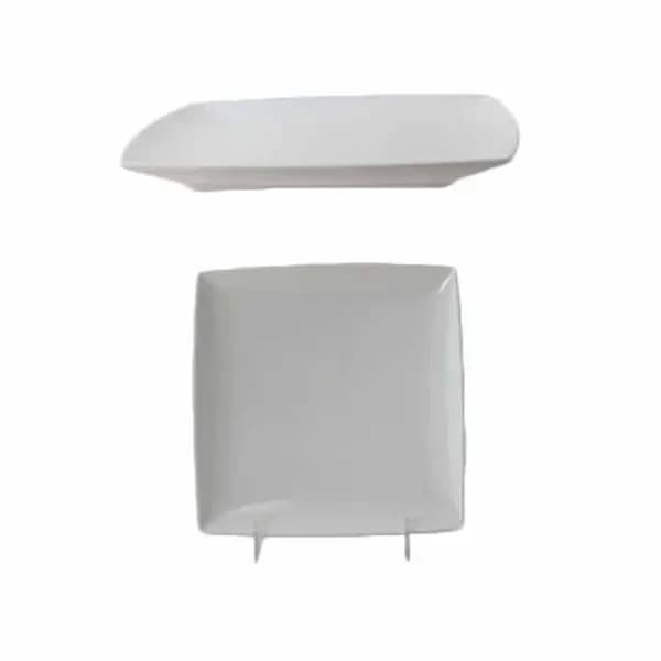 Thunder Group 29006WT Classic White 6" x 6" Square Melamine Plate | Case of 12 — main image