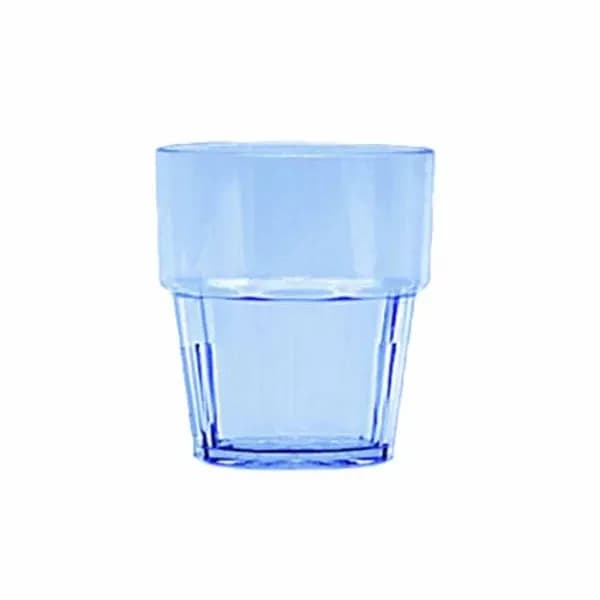 Thunder Group PLPCTB108BL 8 oz. Blue Polycarbonate Rocks Glass | Case of 12 — main image