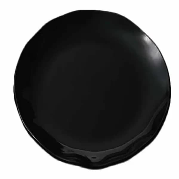 Thunder Group RF1020BW Black Pearl 20" Melamine Plate | Case of 2 — main image