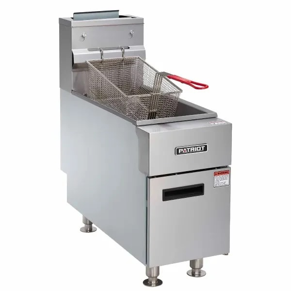 Patriot PT-CTF-2NG Natural Gas 25 lb. Countertop Fryer 44,000 BTU 11-1/8"W — main image