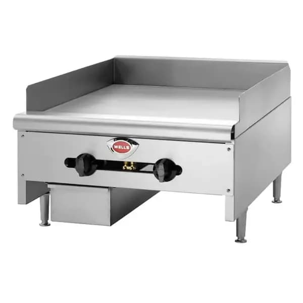 Wells HDG-6030G Heavy Duty 150,000 BTU Manual Control Gas Griddle 60"W — main image