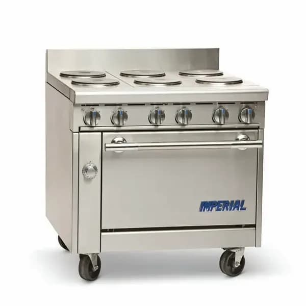 Imperial IHR-6-E 240V, 1PH Electric 6-Burner Range-Standard Oven 36"W — main image