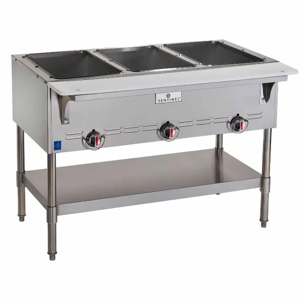 Sentinel SN-GBM-3NG 3-Well Natural Gas Hot Food Steam Table 44-1/2"W — main image