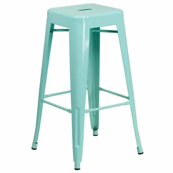 Flash Furniture ET-BT3503-30-MINT-GG Mint Galvanized Steel Bar Stool