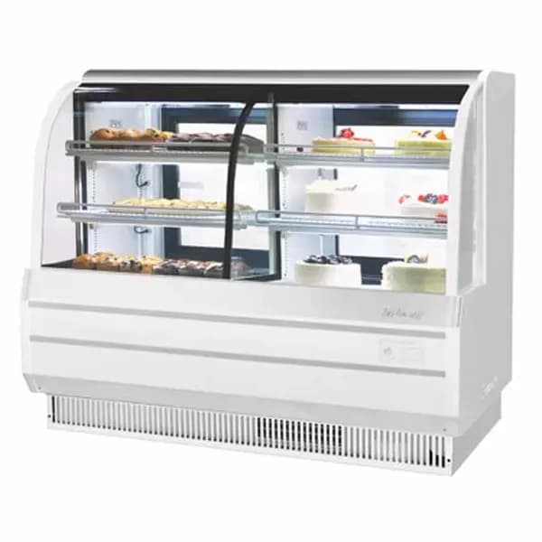 Turbo Air TCGB-72CO-W-N Combination Refrigerated/Dry White Bakery Display Case 72-1/2"W — main image