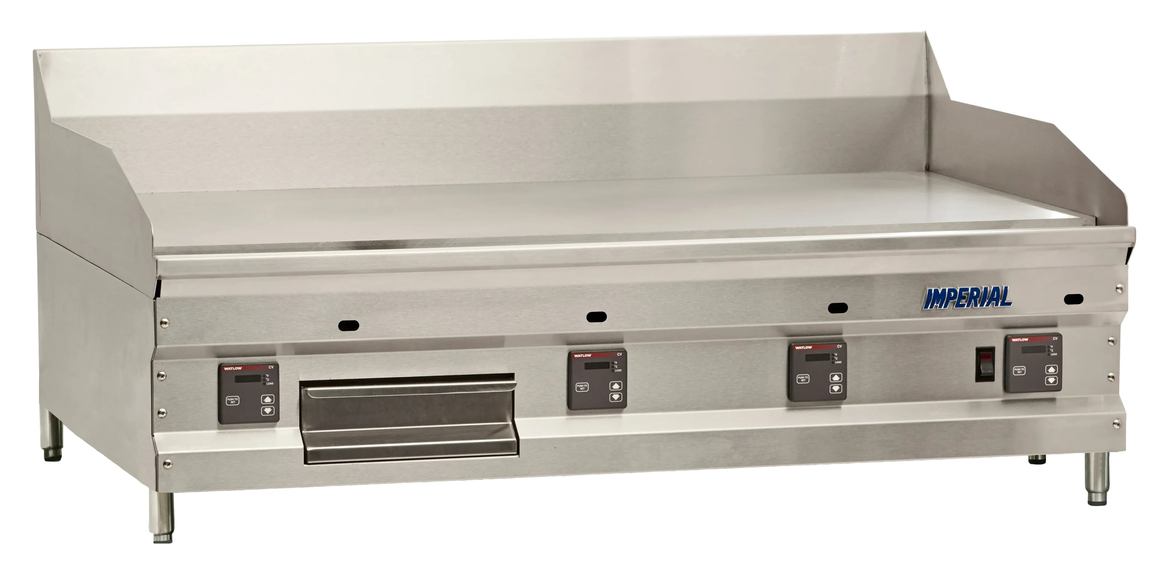Imperial PSG60 Professional Gas Countertop Griddle 60 Inch Wide Digital Control Rectangle Polished Steel 1 Inch Thick Plate Heavy-Duty — Natural Gas, 150000 BTU — main image