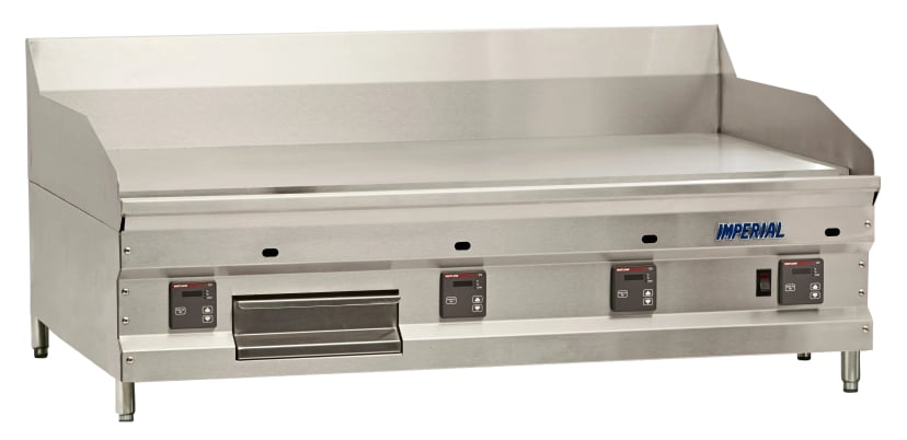 Imperial Grates — Imperial PSG60 Professional Gas Countertop Griddle 60 Inch Wide Digital Control Rectangle Polished Steel 1 Inch Thick Plate Heavy-Duty — Propane, 150000 BTU