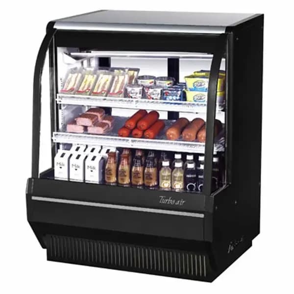 Turbo Air TCDD-48H-B-N Refrigerated Black Deli Case 48-1/2"W — main image