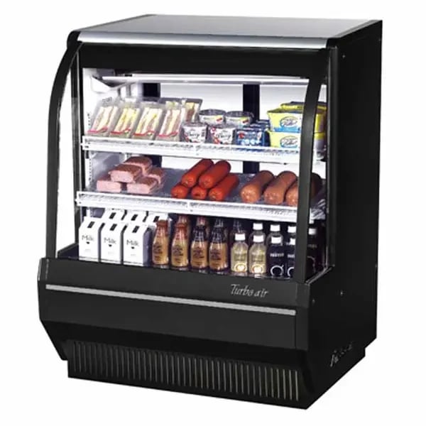 Turbo Air TCDD-48H-B-N Refrigerated Black Deli Case 48-1/2"W