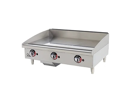 Star 636MF Star-Max® Series Gas Countertop Griddle 36 Inch Wide Manual Control Rectangle Polished Steel 1 Inch Thick Plate Medium-Duty — Natural Gas, 84900 BTU — main image