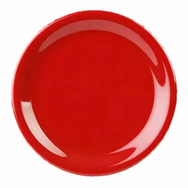 Thunder Group CR106PR Pure Red 6-1/2" Melamine Plate | Case of 12 — main image