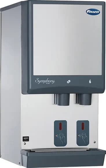 Follett Symphony Plus™ 12HI414A-S0-DP Wall Mount Ice and Water Dispenser 425 Pound Daily Production 12 Pound Storage SensorSAFE™ Dispense Nugget Style Ice — 115V, 1PH — main image