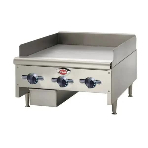 Wells HDTG-6030G Heavy Duty 150,000 BTU Thermostatic Control Gas Griddle 60"W — main image