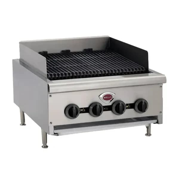 Wells HDCB-2430G Heavy Duty 80,000 BTU Radiant Gas Charbroiler 24"W — main image