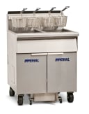 Imperial IFSSP575EU Pro Series Electric Freestanding Tilt-Up Ribbon Fryer 5 Vat 75 Pound Heavy-Duty Snap Action Thermostat Control — 208V, 3PH