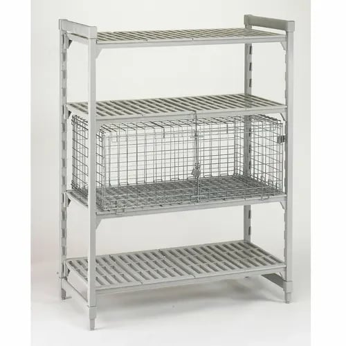 Cambro Camshelving CSSC244818000 Stainless Steel Security Cage 25-1/4"W X 42-1/2"D X 18"H