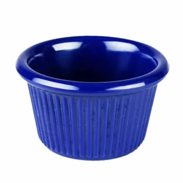 Thunder Group ML507CB1 Cobalt blue 1-1/2 oz. Fluted Melamine Ramekin | Case of 12 — main image