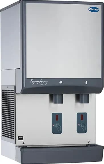 Follett Symphony Plus™ 50CI414W-S Countertop Ice and Water Dispenser 425 Pound Daily Production 50 Pound Storage SensorSAFE™ Dispense Nugget Style Ice — 115V, 1PH — main image