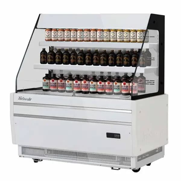 Turbo Air TBA49-50N-W White Horizontal Open Display Case Merchandiser 48-7/8"W — main image