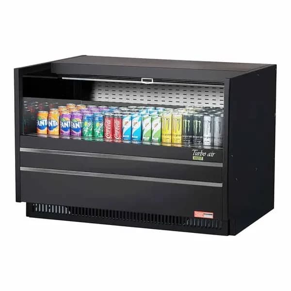 Turbo Air TOM-48UC-B-N Black Drop-In Open Display Case Merchandiser 48-1/4"W — main image