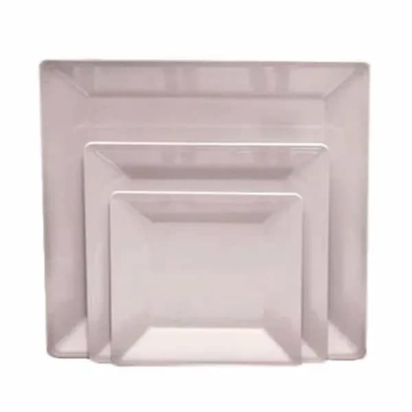Thunder Group PS3208W Passion White 8-1/4" x 8-1/4" Square Melamine Plate | Case of 12 — main image