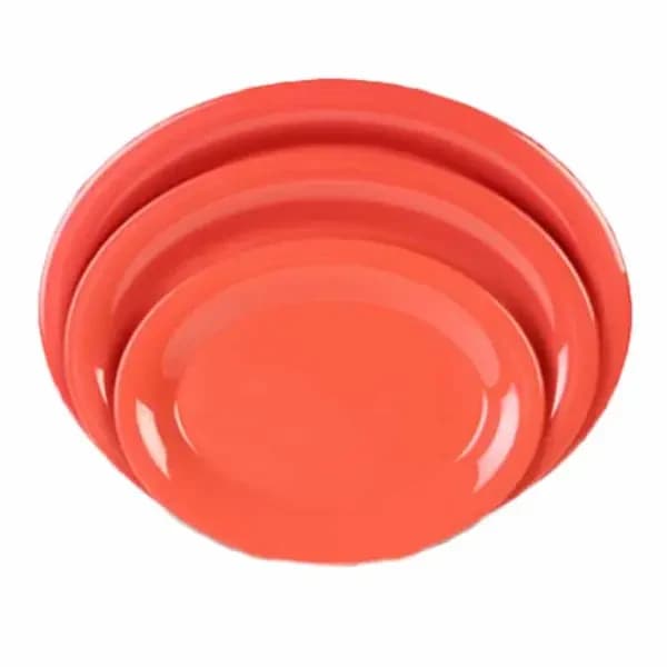 Thunder Group CR209RD Orange 9-1/2" x 7-1/4" Oval Melamine Platter | Case of 12 — main image