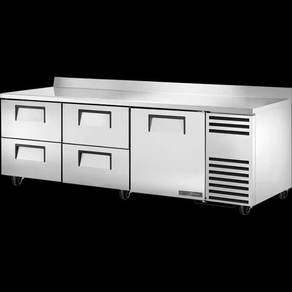 True TWT-93D-4-HC Worktop Refrigerator, 93", 4 Drawers — main image