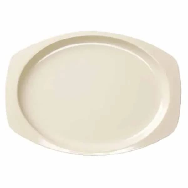 Thunder Group NS211T NuStone Tan 11-1/2" x 7-1/2" Rectangular Melamine Platter | Case of 12 — main image