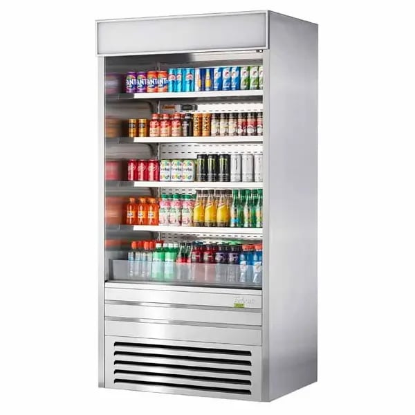 Turbo Air Door Gaskets — Turbo Air TOM-36ES-N Stainless Steel Vertical Air Curtain Open Display Merchandiser 36"W