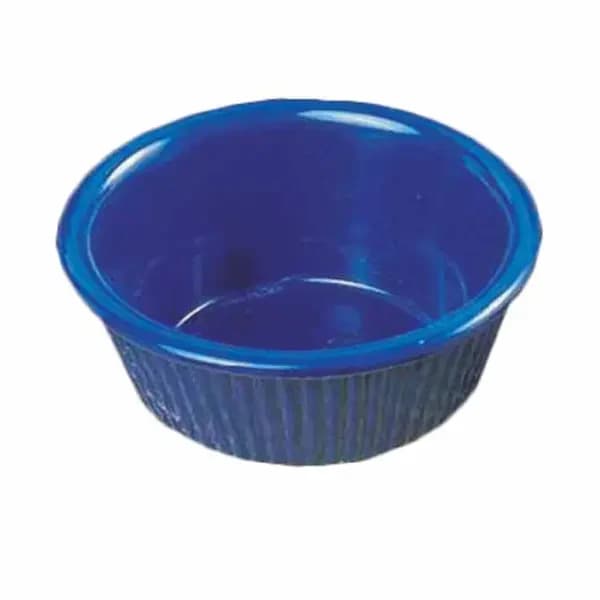 Thunder Group ML531CB1 Cobalt blue 3 oz. Fluted Melamine Ramekin | Case of 12 — main image