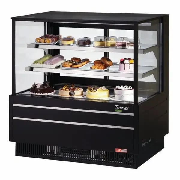 Turbo Air TCGB-48UF-B-N Refrigerated Black Bakery Display Case 48-1/2"W