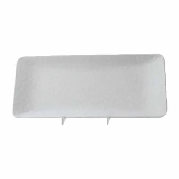 Thunder Group 24110WT Classic White 11-1/4" x 5" Rectangular Melamine Plate | Case of 12 — main image
