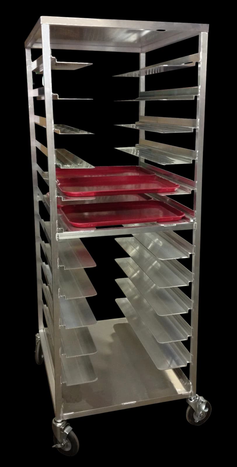 Carter-Hoffmann® AL12 Portable Aluminum Pan Rack Single Width Open Style Side-Loaded 12 Pan Capacity — main image