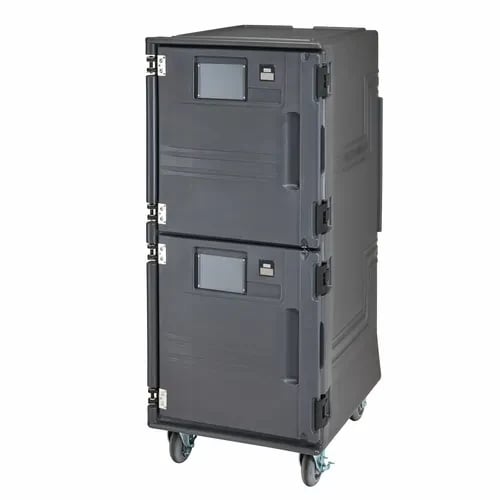 Cambro Pro Cart Ultra PCUHH615 Electric Charcoal Gray Hot Front Loader Food Carrier
