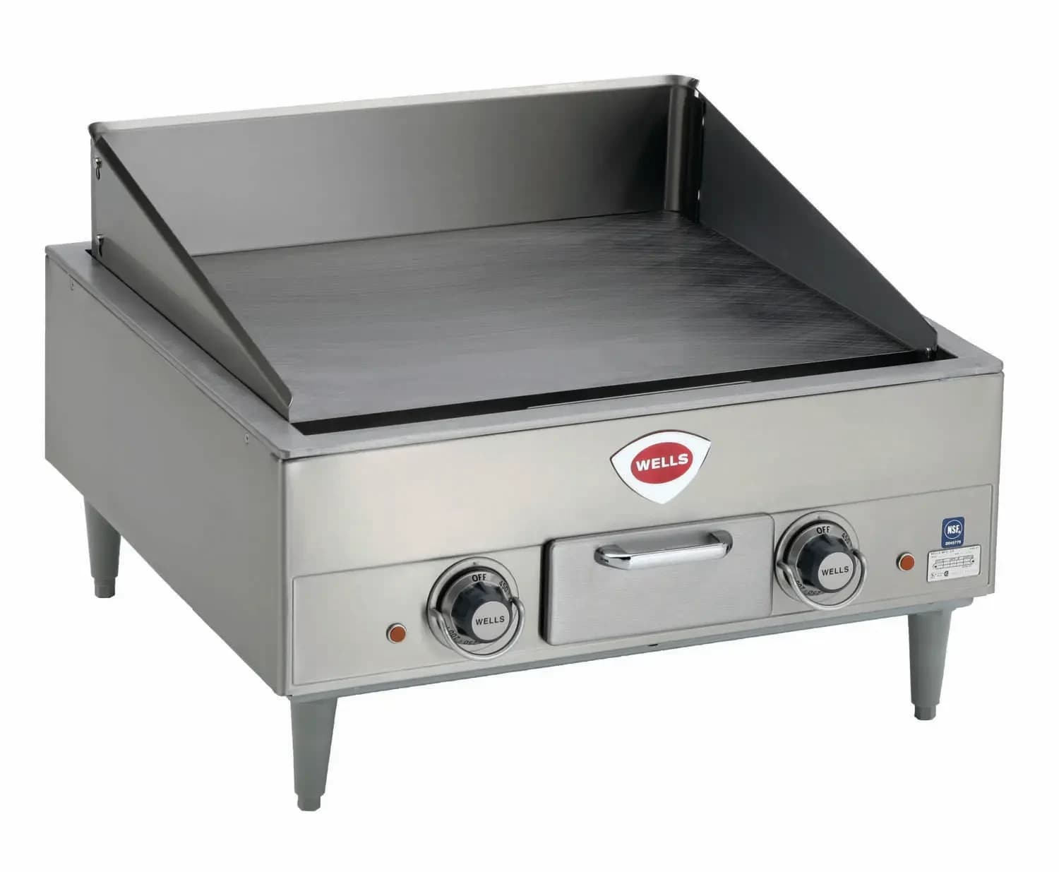 Wells G-13 Electric Countertop Griddle 22 Inch Wide Thermostatic Control Rectangle Polished Steel 0.5 Inch Thick Plate Medium-Duty — 208V, 3PH — main image