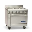 Imperial IHR-6-E-C 208V, 3PH Electric 6-Burner Range-Convection Oven 36"W