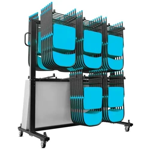 Flash Furniture Parts — Flash Furniture QIN-SHD245425-GG Hawkins Mobile Cart for Folding Table and Chairs