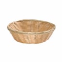 Tablecraft 1177W Natural Round Woven Basket 7" x 2" | Case of 12