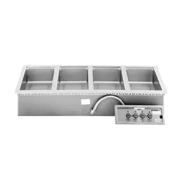 Wells MOD-400TDM 208/240V Drop-In 4-Well Warmer with Drain Manifold — main image