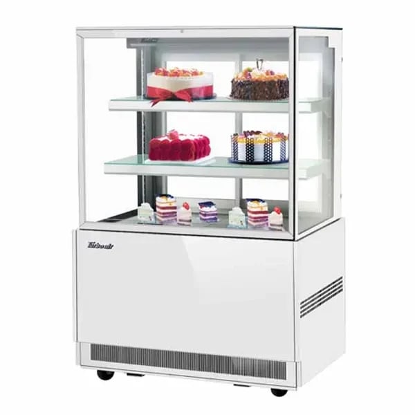 Turbo Air TBP36-54FN-W Refrigerated White Bakery Display Case 35-3/8"W