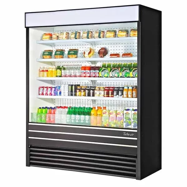 Turbo Air TOM-60EB-N Black Vertical Air Curtain Open Display Merchandiser 60"W