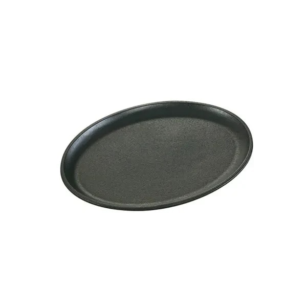 Lodge LJOSH3 13.25" x 10" Jumbo Oval Cast Iron Sizzle Platter / Serving Griddle — main image