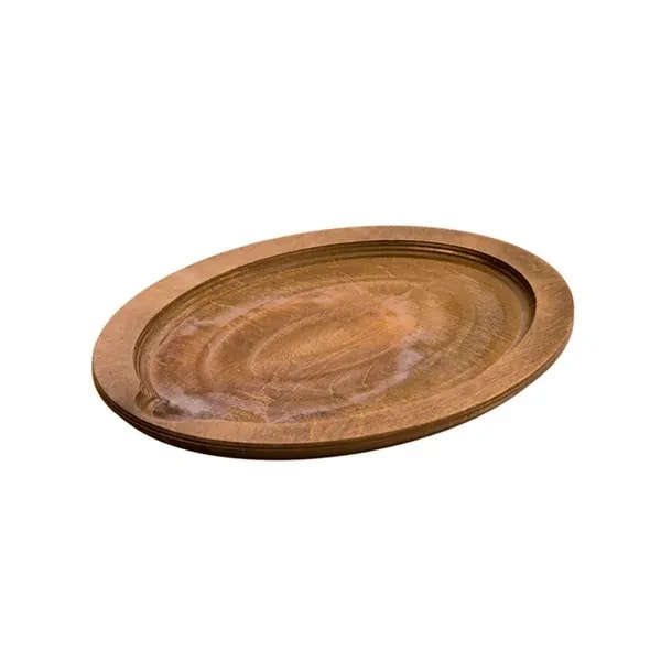 Lodge UJOP 13.25" x 10" Jumbo Oval Walnut Wood Underliner — main image